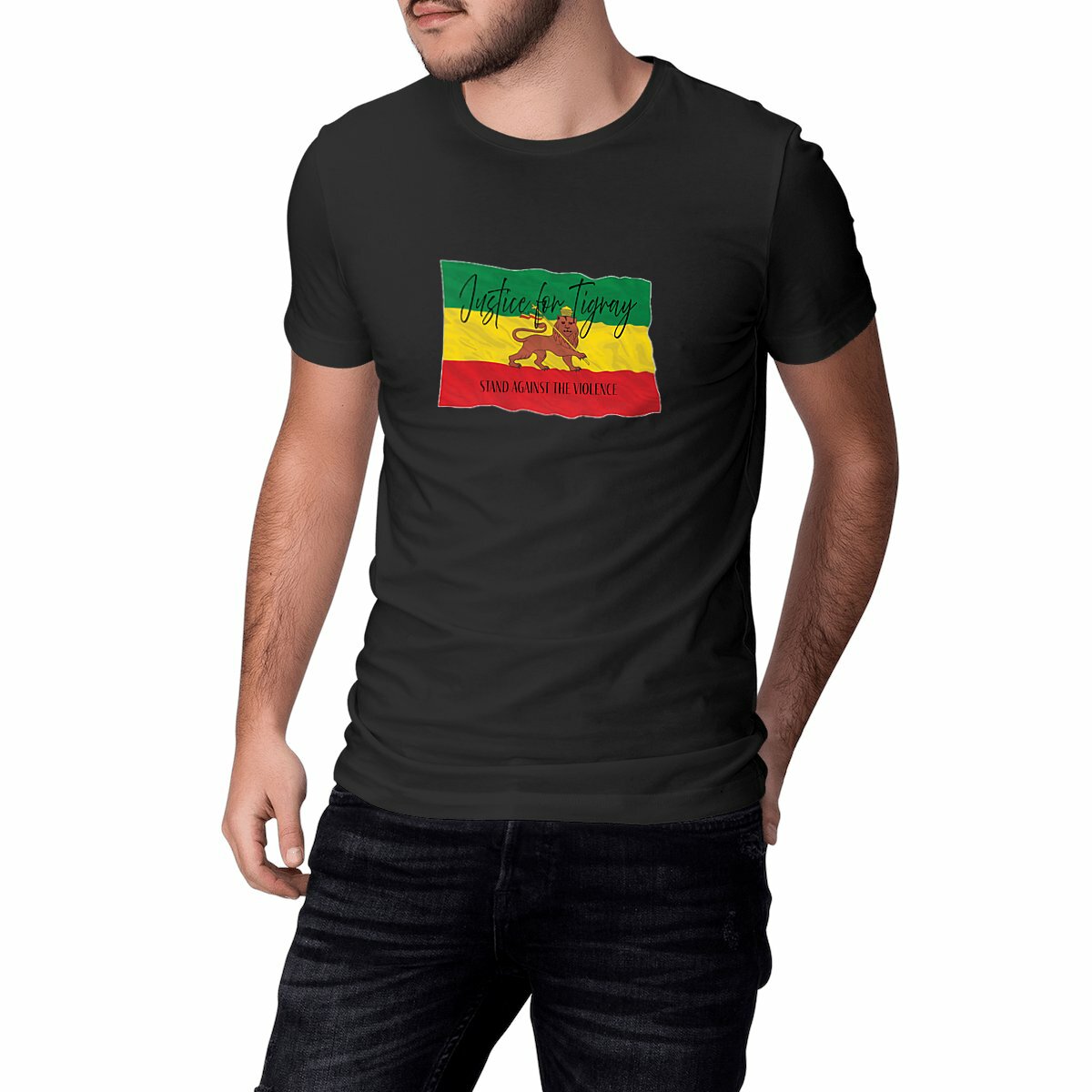 Justice for Tigray Unisex T-shirt - 100% Organic Cotton | Tree of Life Art - Tree of Life Art