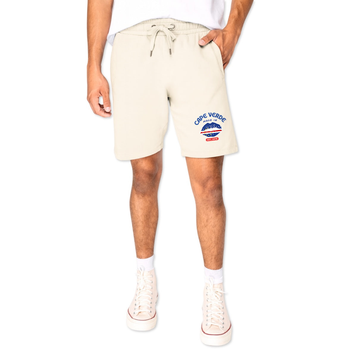 Made in Cape Verde, Men's Shorts Made in Portugal, 100% Organic Cotton - Tree of Life Art