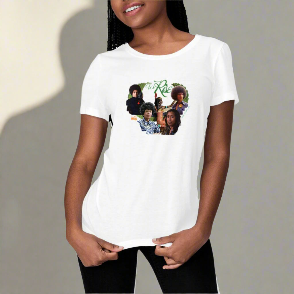 May We Rise Classic Woman's Organic Cotton Tee | Tree of Life Art - Tree of Life Art