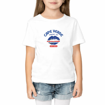 Made in Cape Verde Kids Heavyweight Tshirt, 100% Organic Cotton - Tree of Life Art