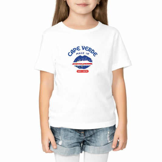 Made in Cape Verde Kids Heavyweight Tshirt, 100% Organic Cotton - Tree of Life Art