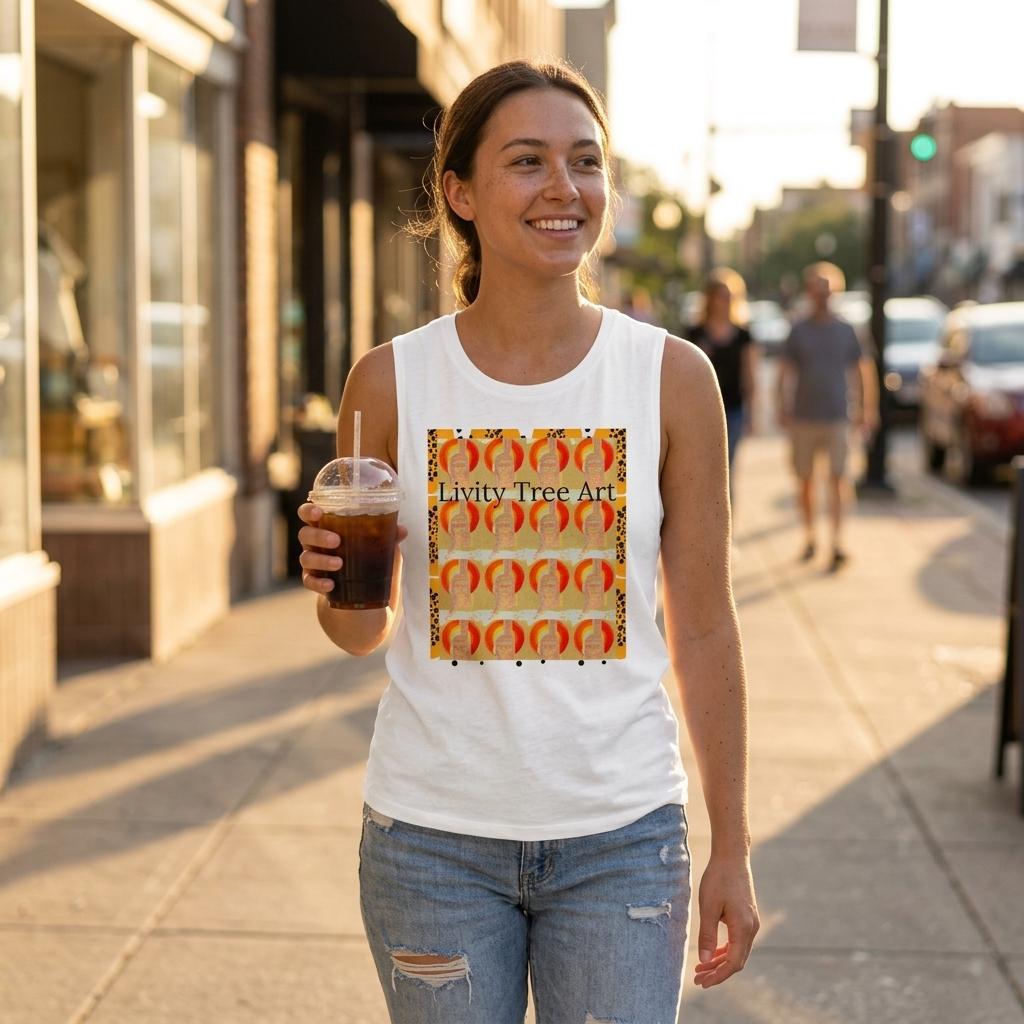 Women's Muscle Tank Top | Bella + Canvas 8803 - Livity Tree Art