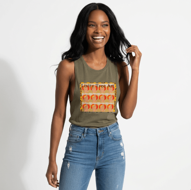 Women's Muscle Tank Top | Bella + Canvas 8803 - Livity Tree Art