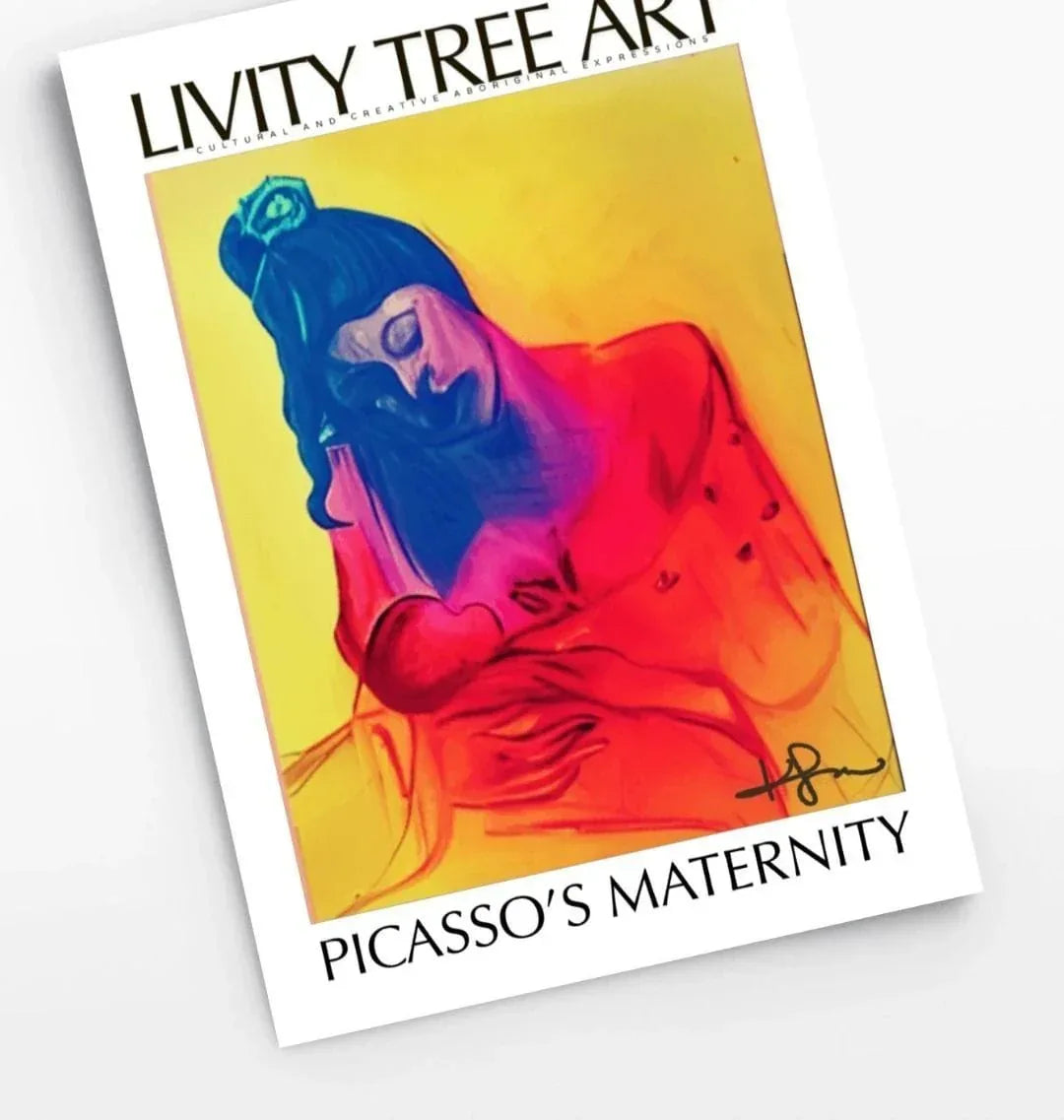 Picasso's Maternity (Colored) Portrait Art Print (Frame Optional) - Livity Tree Art