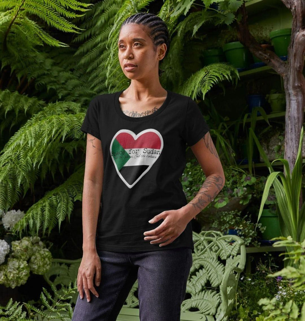 Peace for Sudan Women's Scoop Neck T-shirt - Livity Tree Art