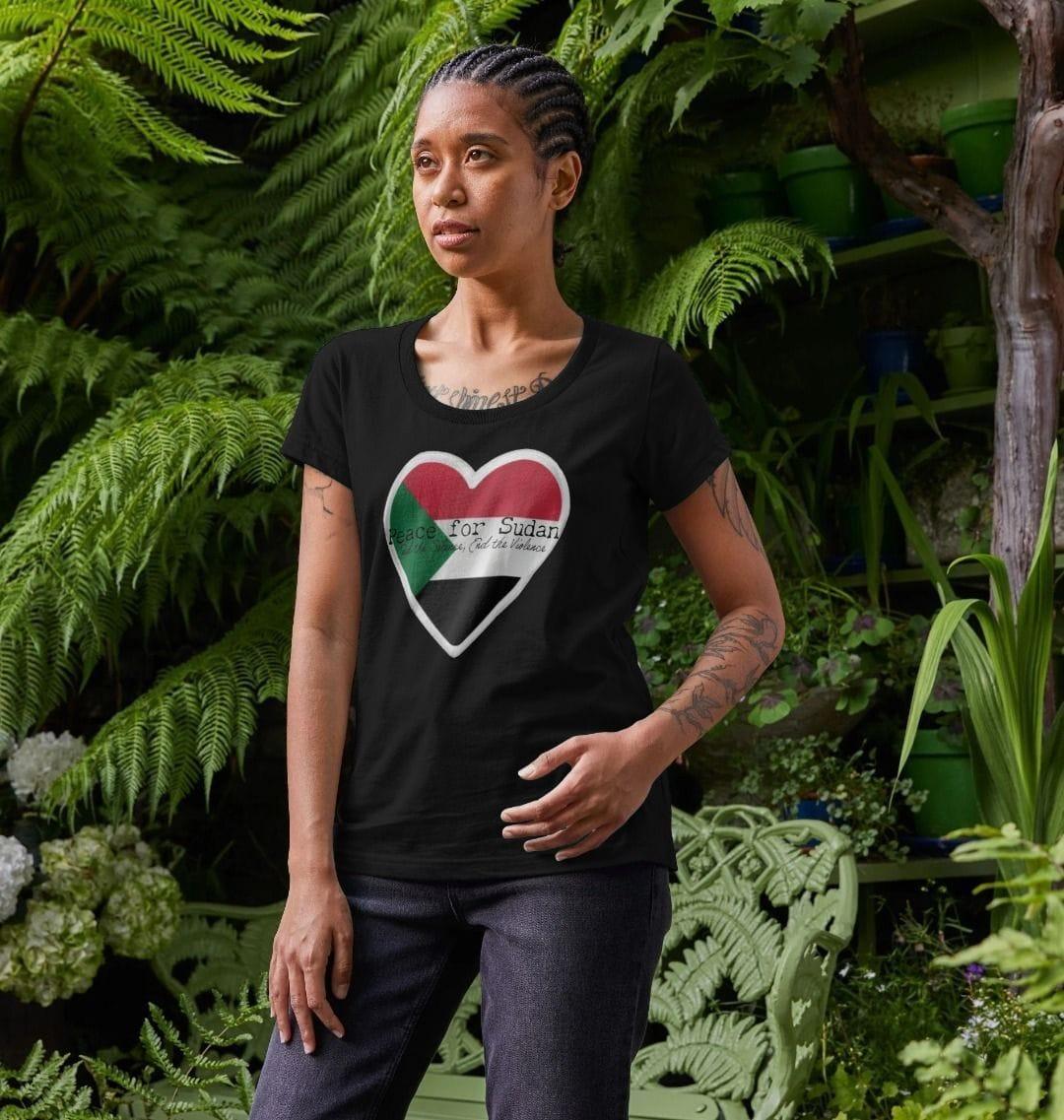 Peace for Sudan Women's Scoop Neck T-shirt - Livity Tree Art