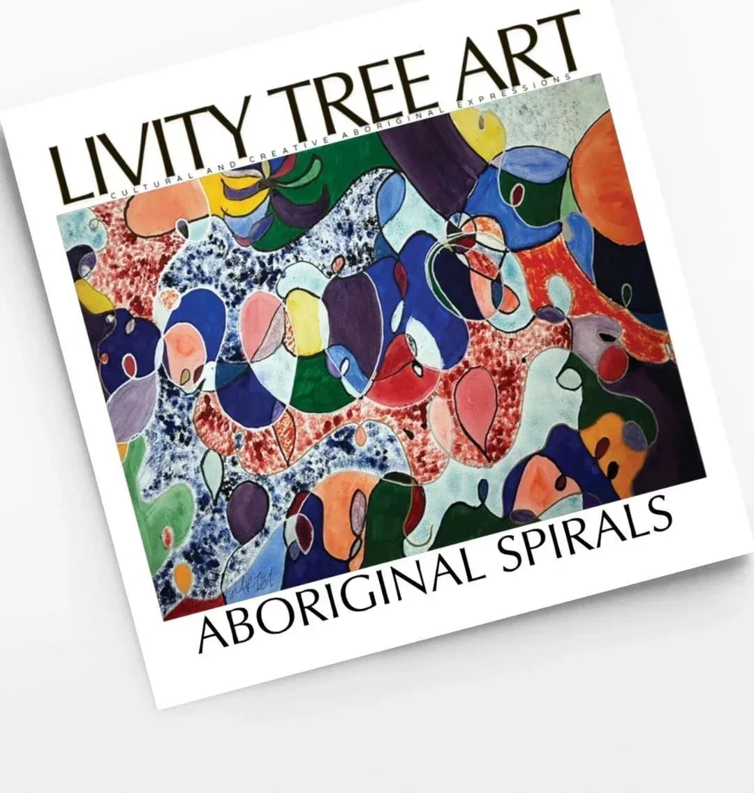 Aboriginal Spirals Landscape Art Print - Livity Tree Art