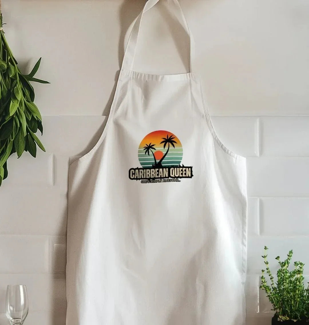 Caribbean Queen Organic Cotton Apron - Livity Tree Art