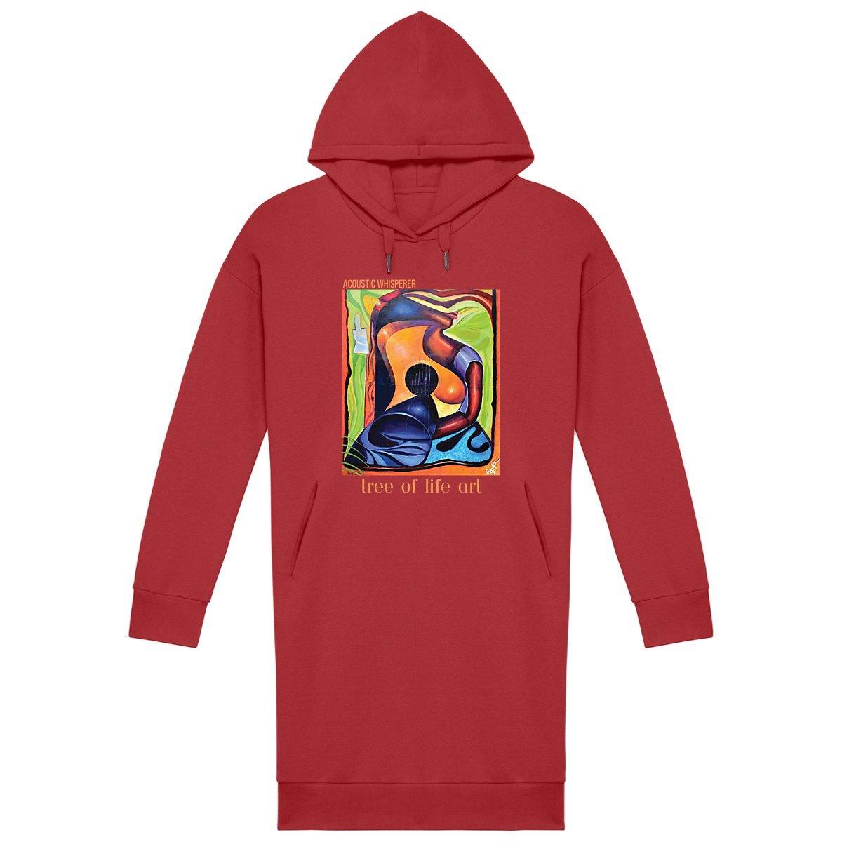 Acoustic Whisperer Premium Plus Hoodie Dress - Eco-Friendly Comfort Fit | Tree of Life Art - Tree of Life Art