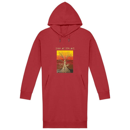 Tree of Life Premium Comfy Fit Hoodie Dress | XS-XL | 65% Organic Cotton 35% Recycled Polyester | Tree of Life Art - Tree of Life Art