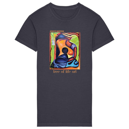 Acoustic Whisperer Premium Plus Woman's T-Shirt Dress - 100% Organic Cotton | Tree of Life Art - Tree of Life Art