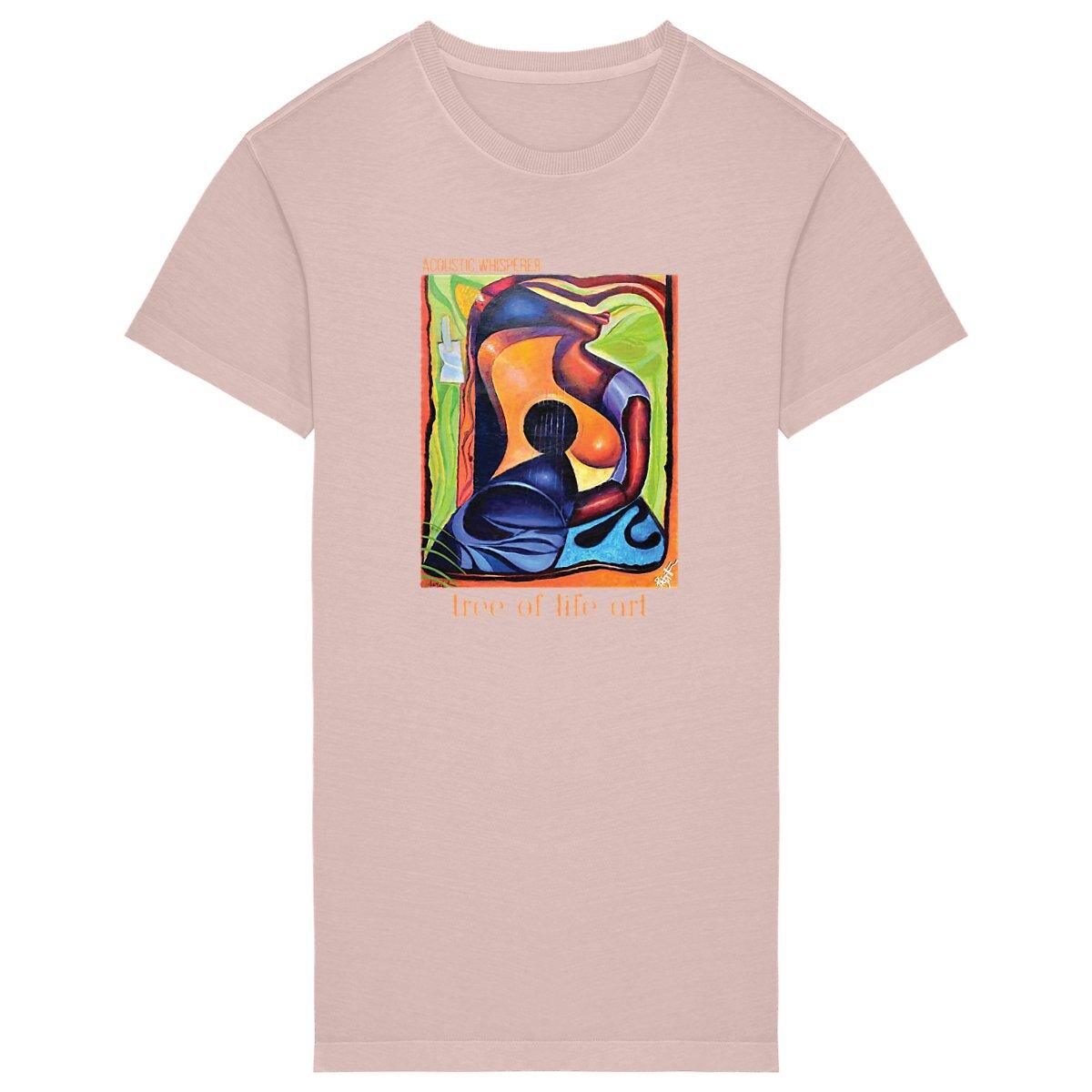 Acoustic Whisperer Premium Plus Woman's T-Shirt Dress - 100% Organic Cotton | Tree of Life Art - Tree of Life Art