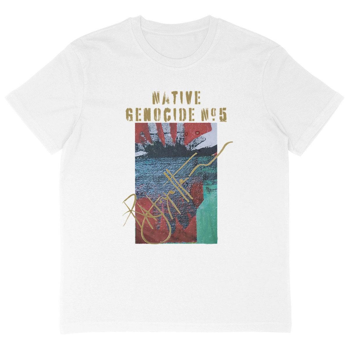 Native Genocide #5 Men's Premium Heavyweight Oversized T-shirt - Organic Cotton | Tree of Life Art - Tree of Life Art