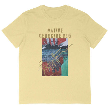 Native Genocide #5 Men's Premium Heavyweight Oversized T-shirt - Organic Cotton | Tree of Life Art - Tree of Life Art