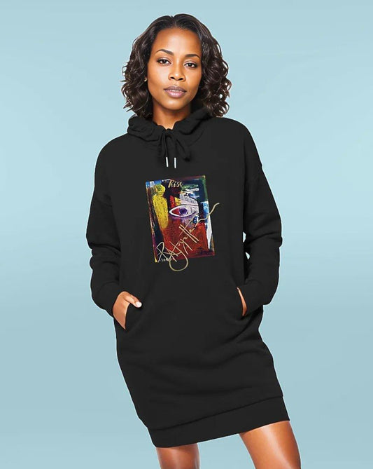 Rise! Dedication to Haiti Earthquake Comfy Fit Hoodie Dress - Woman's Premium | Tree of Life Art - Tree of Life Art
