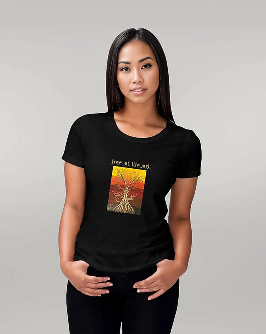 Tree of Life Premium 100% Organic Cotton Women's Tshirt | Tree of Life Art - Tree of Life Art