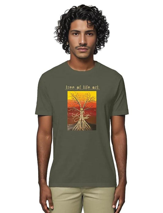 Tree of Life Premium Lightweight Unisex T-shirt - 100% Organic Cotton | Tree of Life Art - Tree of Life Art